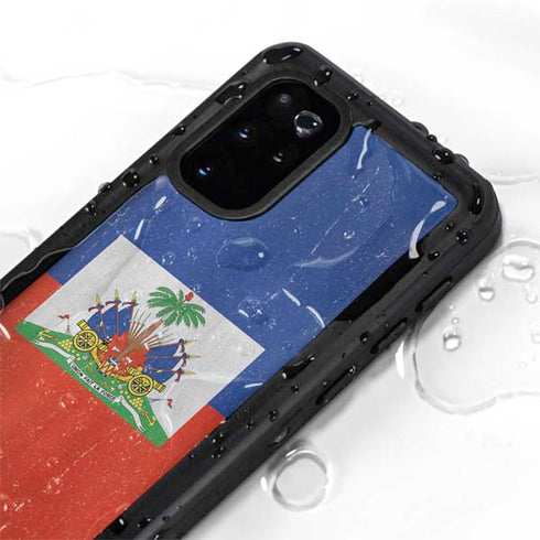 Haiti Flag Distressed Galaxy S20 Plus Waterproof Case